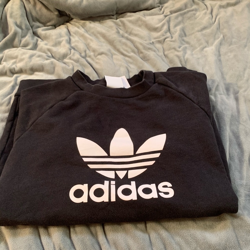 adidas black crew neck